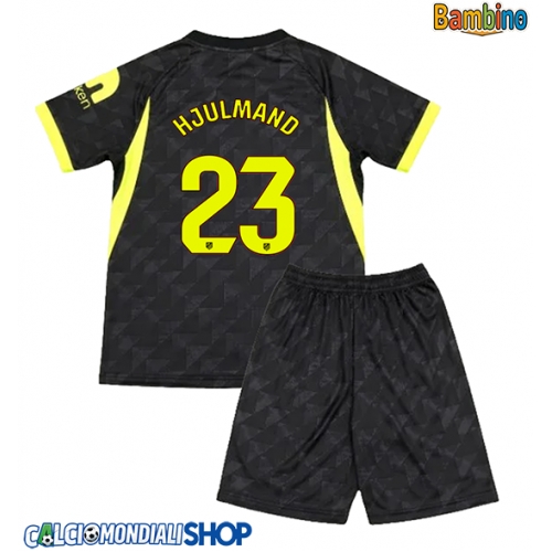 Maglie da calcio Atletico Madrid Morten Hjulmand #23 Seconda Maglia Bambino 2026-27 Manica Corta + Pantaloni corti)